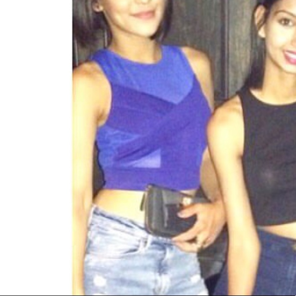 Royal blue crop top